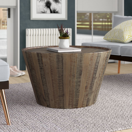 Brayden Studio® Limones Solid Wood Drum Coffee Table & Reviews Wayfair